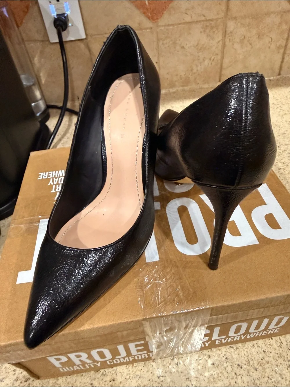 Classic Black Pointed-Toe Stiletto Pumps